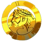 Gold coin symbol Ze Zeus Second